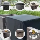Square Fire Pit Cover Fire Pit Lid Weatherproof Firepit Cover for Yard