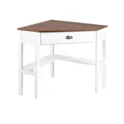 Costway Corner Computer Desk Wooden Workstation Natural