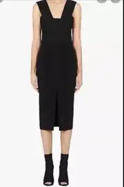 Sass And Bide Love Loud Black Midi Dress Size 10