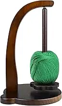Wooden Yarn Spinner, Yarn Holder for Knitting and Crocheting, Sewing Spindle Thread Holder for Crochet Well, Girls, Women (Vintage Color)