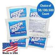 Fresh Nap Plus 80% Alcohol Antiseptic Moist Towelette/Wipes Individually Wrapped