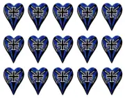5 Sets Harrows Heart Shape Dart Flights –Ships w/ Tracking - Blue Heart