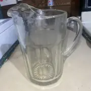 Vintage Heavy Glass water/beer pitcher