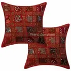 Indian Cushion Cover Pillow Case Patchwork Traditional Throw Decor Art Yoga