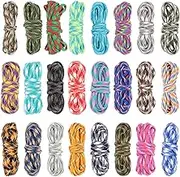 Rstigiker 24 Pcs Coloured Rope Paracord Cord 550 Multifunction Paracord Ropes Paracord Cord Parachute Cord 4mm Parachute Cord Bracelet Kits Parachute Cord Bracelet Making Set