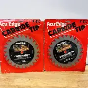 Set of 2 Acu-Eege Carbide Tipped Circular Saw Blade 7-7 1/4 24 Tooth Woodwork