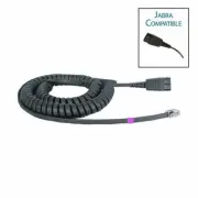 JABQD-RJ9Polycom - RJ9 Jabra Compatible Lower Cable for Polycom Telephone