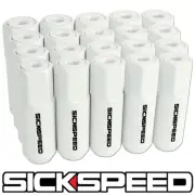 SICKSPEED 20 PC WHITE W/ CAPS ALUMINUM 60MM LUG NUTS FOR WHEELS 12X1.5 N17 (for: Volvo)