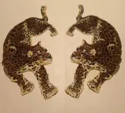 Leopard Set Of (2) Applique Iron On Patches Crafting Hobby Denim NEW!