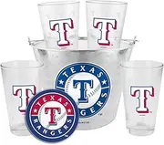MLB Texas Rangers 5-Quart Metal Bucket Gift Set