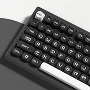 dagaladoo Double Shot PBT keycaps Set,MOA Profile keycaps 75% 100%,Dye Sublimation Keyboard caps,130 Keys WOB Custom Key caps for Gateron MX Switches Mechanical Keyboard (Black)