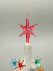 Large Pink Pentagram Star Topper for Ceramic Christmas Tree Lights Bulbs