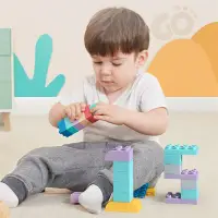 在飛比找Yahoo!奇摩拍賣優惠-babygo嬰兒軟膠積木可啃咬水煮6個月兒童拼裝玩具寶寶大顆