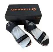 Merrell Women's Juno Mid Zip Black Leather Sandals Size 8 Black