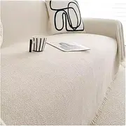 Couch Covers for 2/3/4 Cushion Couch Chenille Waterproof Sofa Slipcovers with Tassel,Non Slip Herringbone Recliner Sectional Couch Covers Blanket,Sofa Covers Washable Furniture Protector for Pets Kid
