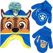 [Nickelodeon] Boys Paw Patrol Winter Hat, 2 Pair Gloves or Mittens (Toddler/Little Boys)