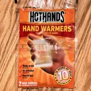HOTHANDS HAND WARMERS INDIVIDUAL PACK OF 2 UP TO 10 HRS OF HEAT EXPIRATION 01/28
