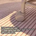 Gray Swivel Stool Portable Miniature Rolling Chair 360 Degree Swivel Rolling CTX