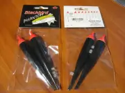 2 Packs Redwing Blackbird Phantom Black Fishing Float Bobber 8.5 Gram Red Top