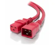 Alogic 2m IEC C19 to IEC C20 Power Extension Male to Female Cable Red [MF-C19C20-02-RD]