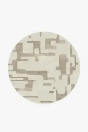185' Round | Machine Washable Runner Rug | Kid & Pet Friendly | Indoor Rug | Holme Ivory & Natural Rug | Ruggable