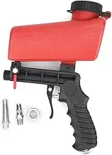 Pneumatic Sandblasting Gun Kit, Small Handheld Sand Machine Blasting Tool 90PSI with and 2 Nozzles