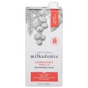 Milkadamia Milk Mcadamia Unsweetened Vanilla 32 fl oz (Pack of 6)