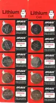 100 CR2032 Lithium Button Cell Batteries For Watches and Calculator