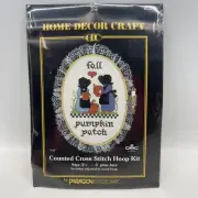 Paragon Amish Counted Cross Stitch Hoop Kit Fall Pumpkin Patch 3.5 x 5 New