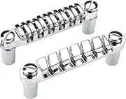 Veulrn Tune-O- Electric Guitar Bridge +Guitar Stop Bar Tailpiece with Anchors and Studs for LP Guitars Chrome