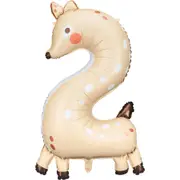 SuperShape Number 2 Foil Balloon - Roe-Deer - 88cm