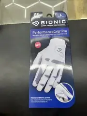 Bionic Men's Left Hand Performance Grip Pro Golf Glove - White LARGE