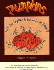 Pumpkins Embroidery & Applique Pattern by Wellington House Design