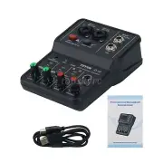 TEYUN Q-12 PC Recording Sound Card 16Bit 48KHz Audio Interface USB Drive-Free