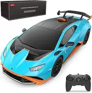 RASTAR Lamborghini Remote Control Car, 1/24 RC Lamborghini Huracán STO Toy Model Car for Adults Boys Kids Blue Mini Toy Car