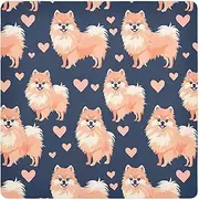 Cute Dogs Hearts Self Adhesive Cloths 17.7X17.7 Inch Cosmetic Bag Magic Cloth Wrap Protection for Camera and Lens
