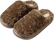 [Generic] Unisex Home Warm and Non Slip Soft Bottom Comfortable Plush Casual Cotton Slippers Lady House