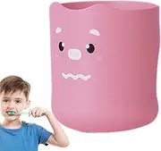 ZAGARO Kids Toothbrush Cup with Handle,300ml Cartoon Electric Toothbrush and Toothpaste Holder | Adorable Bathroom Cup, Smooth Kids Cup for Boys, Girls, Toothbrush