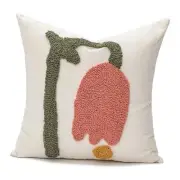 Flower Tufted Throw Pillow Tulip Pillow 18" x 18" (Pack of 1) Flower B