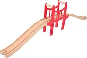 The Train Expansion Track Set Wooden Train Tracks with Bridge Accessory Boys and Girls Educational Playset