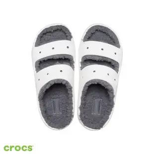 【Crocs】中性鞋 經典軟絨毛毛涼拖(207446-100)