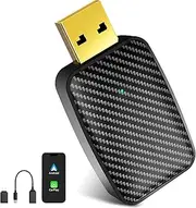2 in 1 Wireless Carplay Adapter, Convert Factory Wired to Wireless Carplay Dongle/Android Auto Adapter, Plug & Play Bluetooth Magic Link Carplay Fast Connection for iOS 10+ / Android 10+ / Cars 2017+