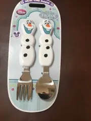 Disney Frozen Olaf Flatware Meal Time Magic Spoon & Fork Utensils New