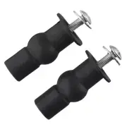 2x WC Toilet Seat Hinge Blind Hole Fixing Fix Well Nut Screw Rubber Back To Wall