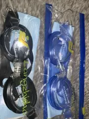 (2)Kids Swim Goggles UV protection Anti-fog Adjustable strap Sports Blue