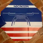 NOCAESON Drone Landing Pad Red White and Blue 24 inch Octagon with Carrying Case