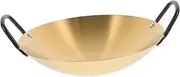 LALADEFIEE Non-Stick Pan Double Handle Wok Stainless Steel Dry Pot Cooking Pot Easy Cleanup