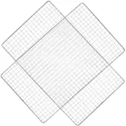 2 Pcs Stainless Steel BBQ Mesh Multi-purpose Barbecue Rack Grille Net