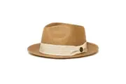Goorin Brothers Mens Snare Straw Fedora Trilby Hat Panama Summer Beach - Natural - Small
