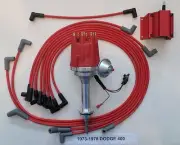small cap DODGE 1973-1978 400 RED HEI Distributor, Coil & Spark Plug Wires USA